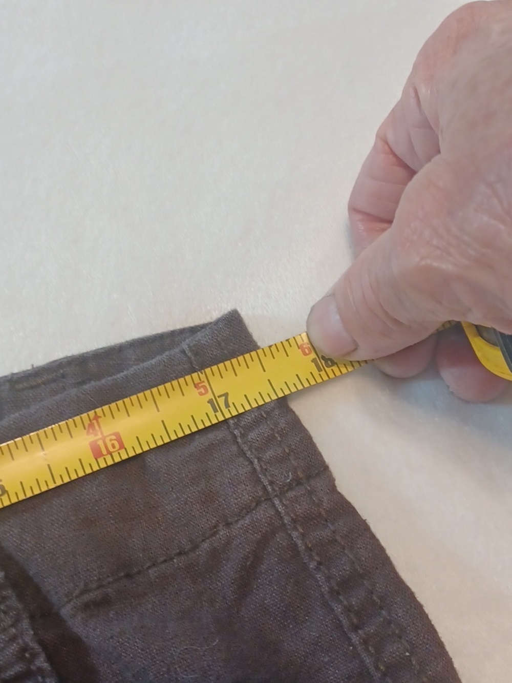 ruff hewn linen blend cargo capri pants womens size 12 brown  beach tie hem - Picture 7 of 10